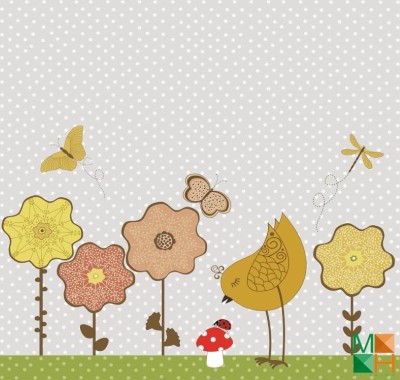  Tranh dán tường Hàn Quốc hoa lá FW - 359